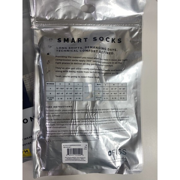 FIGS Compression Socks Size Medium LOT OF 2  BRAND NEW Women 5-10 Men 6-12 - Picture 7 of 8